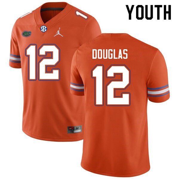 Youth #12 Caleb Douglas Florida Gators College Football Jerseys Sale-Orange